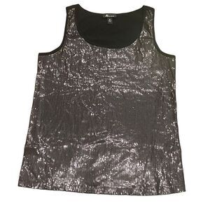 AB Studio black sequins tank top size XL